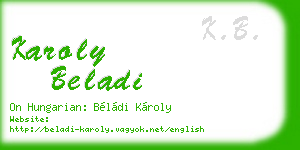 karoly beladi business card