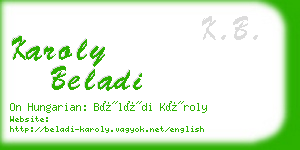 karoly beladi business card